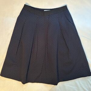 Jasper Conran Women's A-line Textured Knee Length Flare Skirt 4 Navy Blue